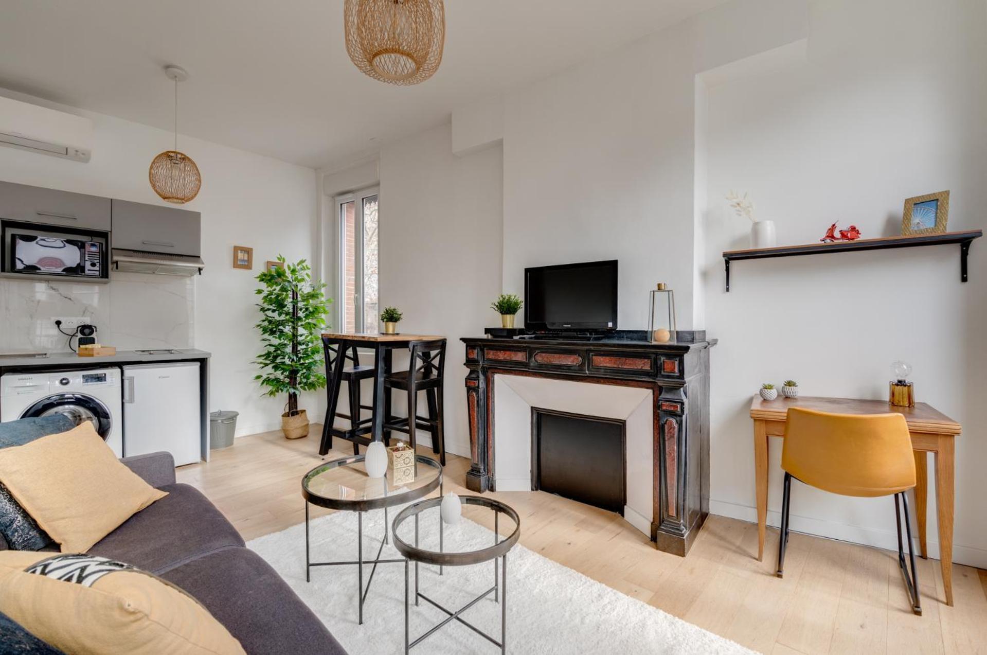 Studio Chic Et Lumineux, Garage, Wifi, Clim Тулуза Экстерьер фото
