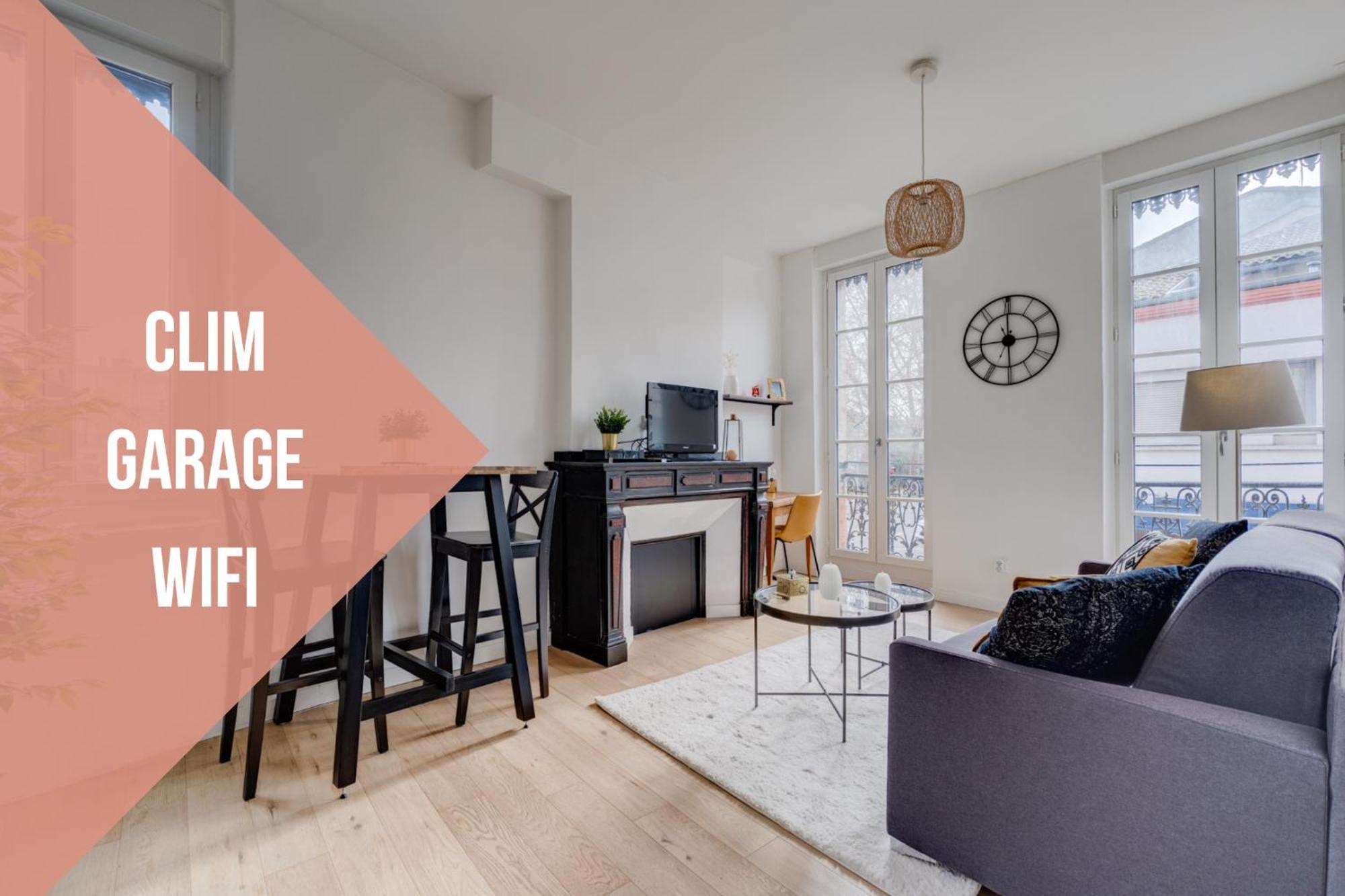 Studio Chic Et Lumineux, Garage, Wifi, Clim Тулуза Экстерьер фото